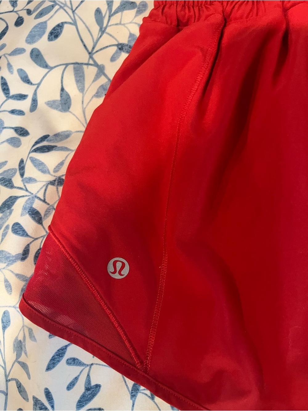 lululemon athletica Red Women’s Athletic Shorts with Reflective Logo